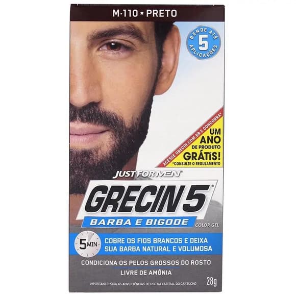 LOC CAP GRECIN 5 PRETO BARBA/BIGODE