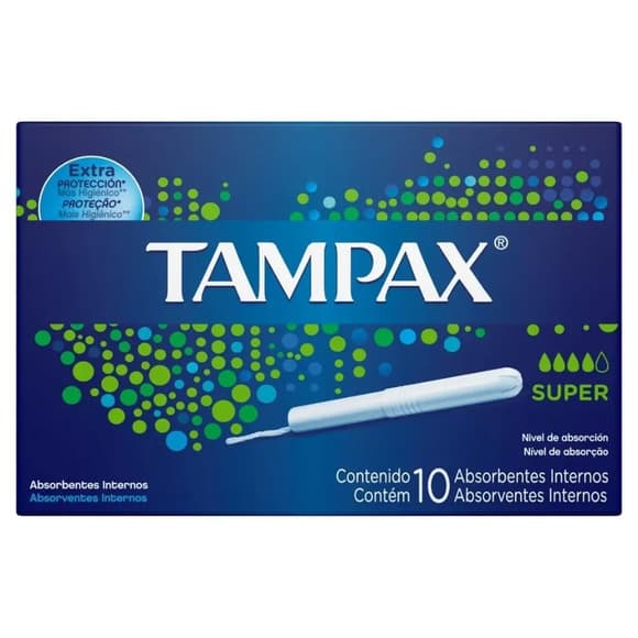 ABS TAMPAX SUPER TRAD C/APL CX C/10UN