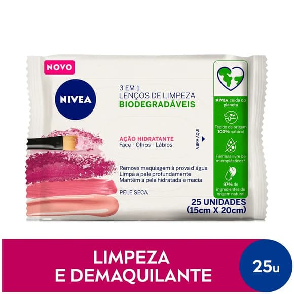 LENCOS DE LIMPEZA 3 EM1ACAO HIDRATANTE