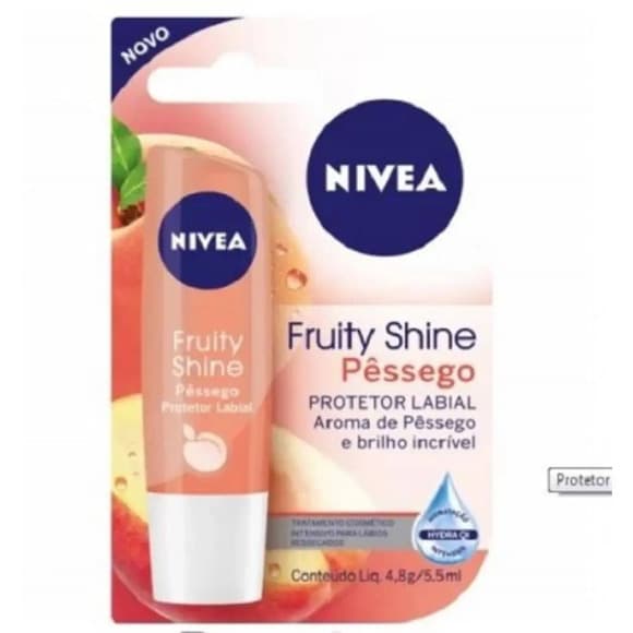 PROT LABIAL NIVEA FRUITY SHINE PESSEGO