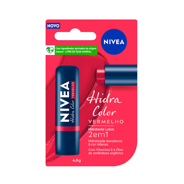 PROT LABIAL NIVEA COLOR VERMELHA 4,8G