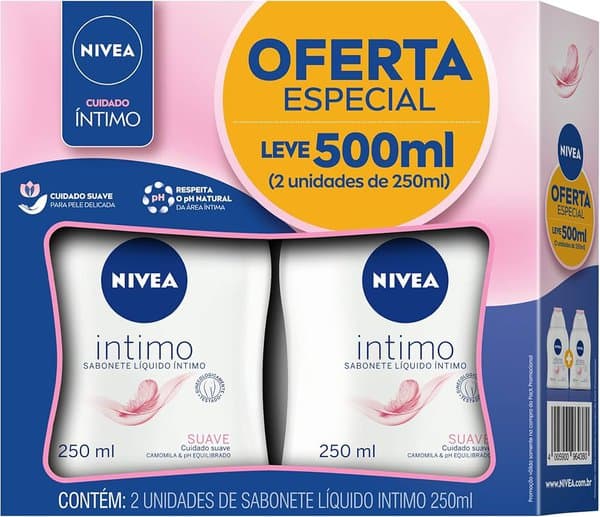 SAB INTIMO NIVEA SUAVE PACK C/2 250ML