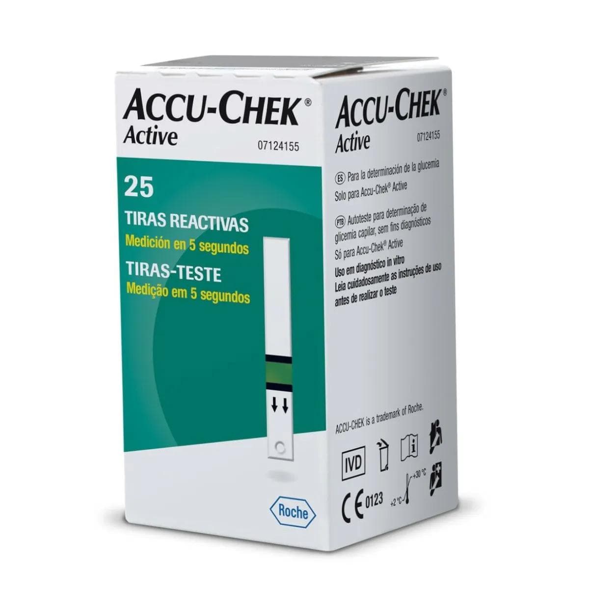 ACCU-CHEK ACTIVE 25 TIRAS TESTE