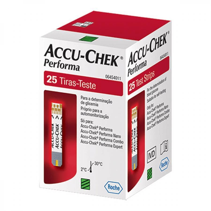 ACCU-CHEK PERFORMA 25 TIRAS TESTE