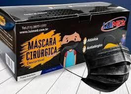 MASCARA DESC.CIRURGI INF PRETA C/50
