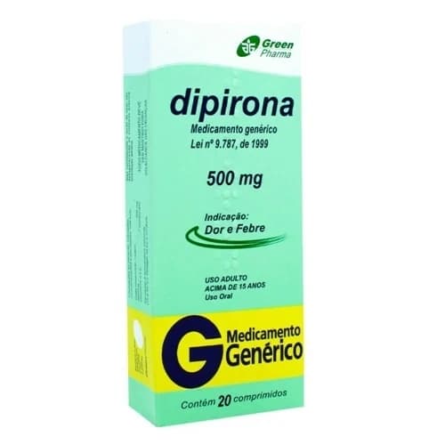 DIPIRONA SODICA 500 MG C/ 20 CPR