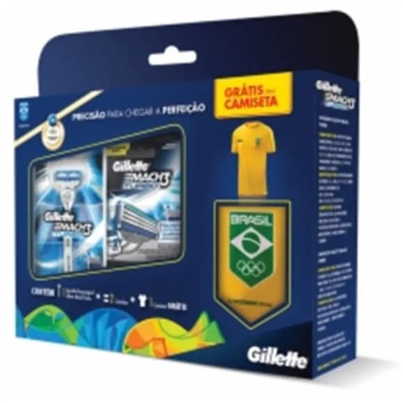 KIT GILLETE MACH3 2 CART+CAMISET+APARE
