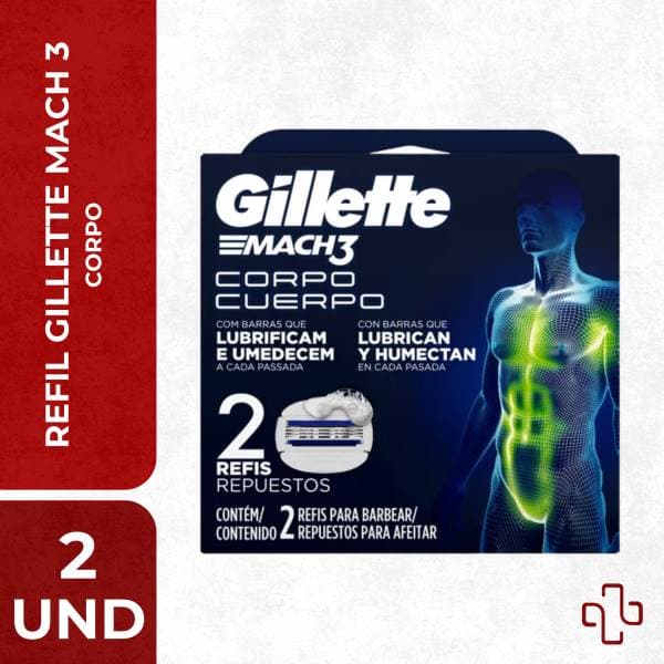 CARGA GILLETTE MACH3 CORPO C/2