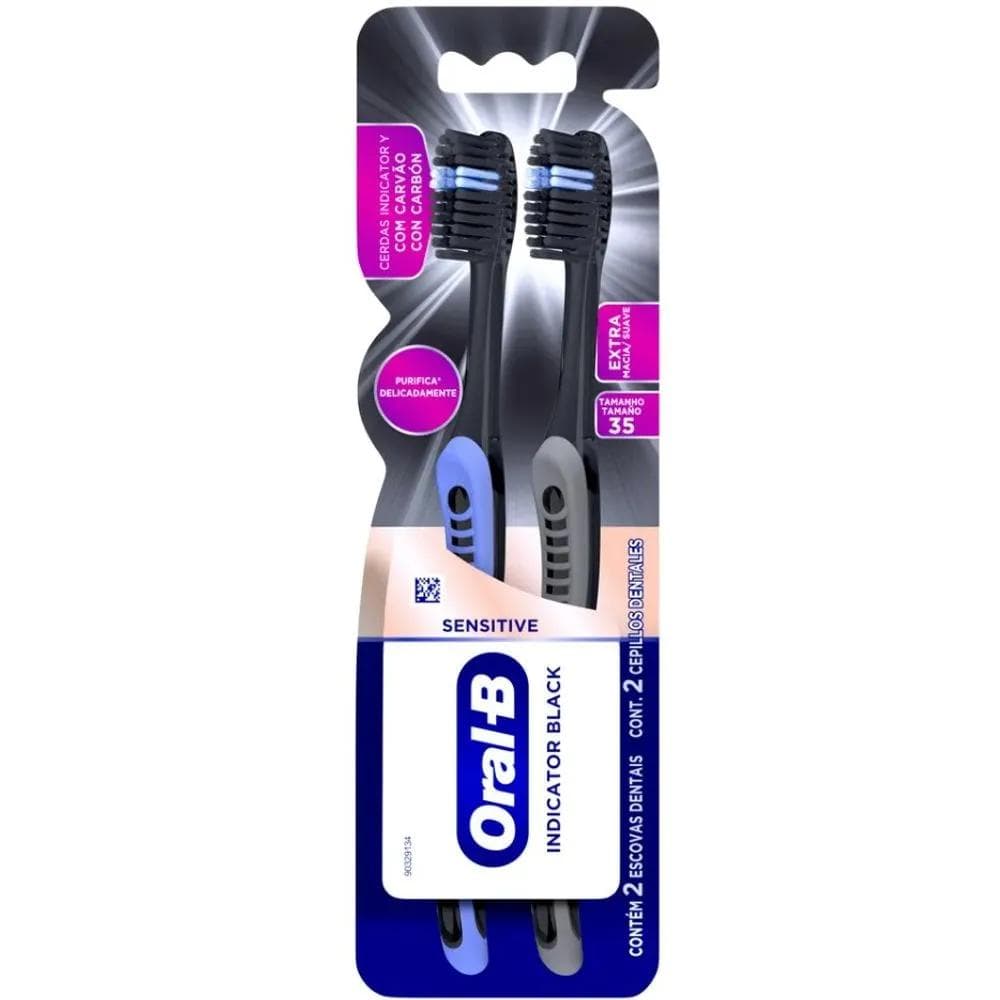 ESC DENT ORAL-B INDI BLACK EXT SOFT C/2