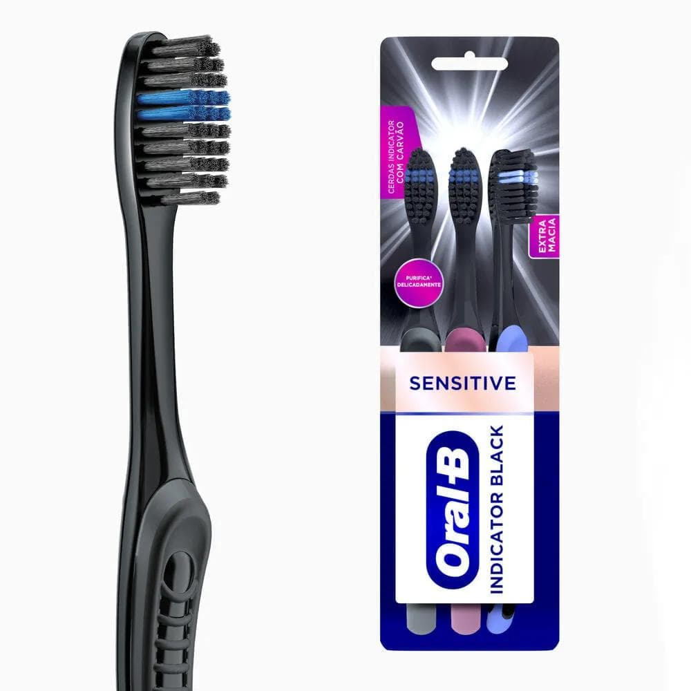 ESC DENT ORAL-B IND BLACK EXT SOFT C/3