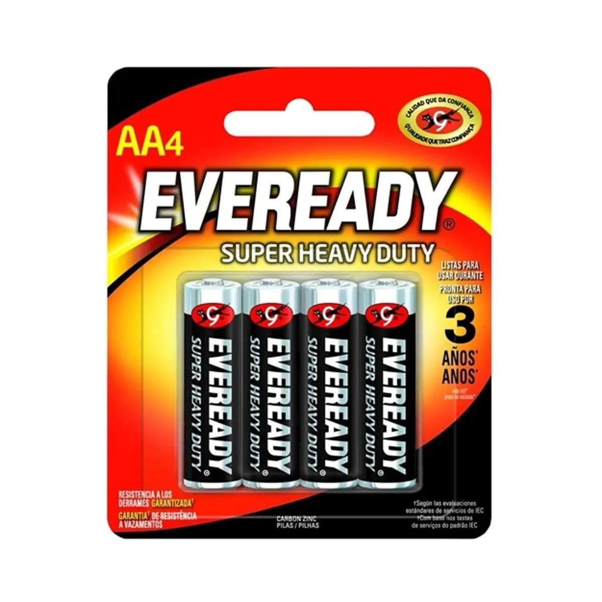 PILHA EVEREADY AA 4 UNIDADES