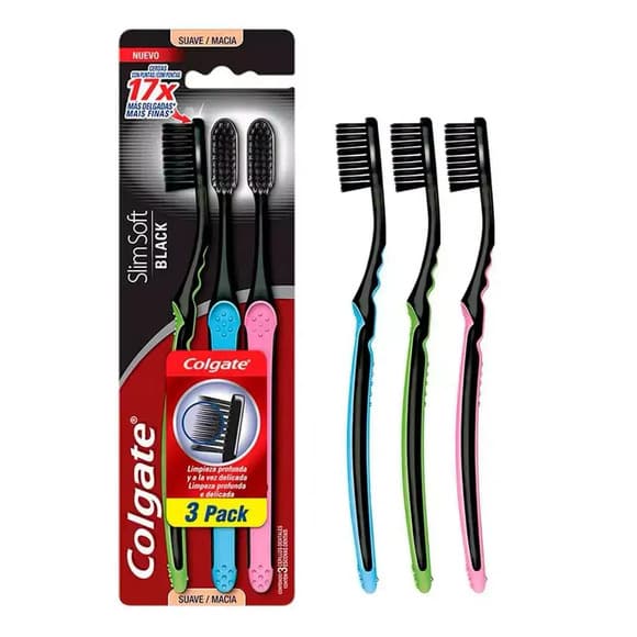 ESC DENT COLGATE SLIM BLACK TRIPACK