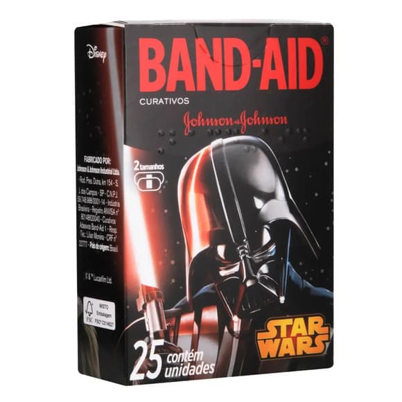 CURATIVO BAND-AID STAR WARS C/25 UN