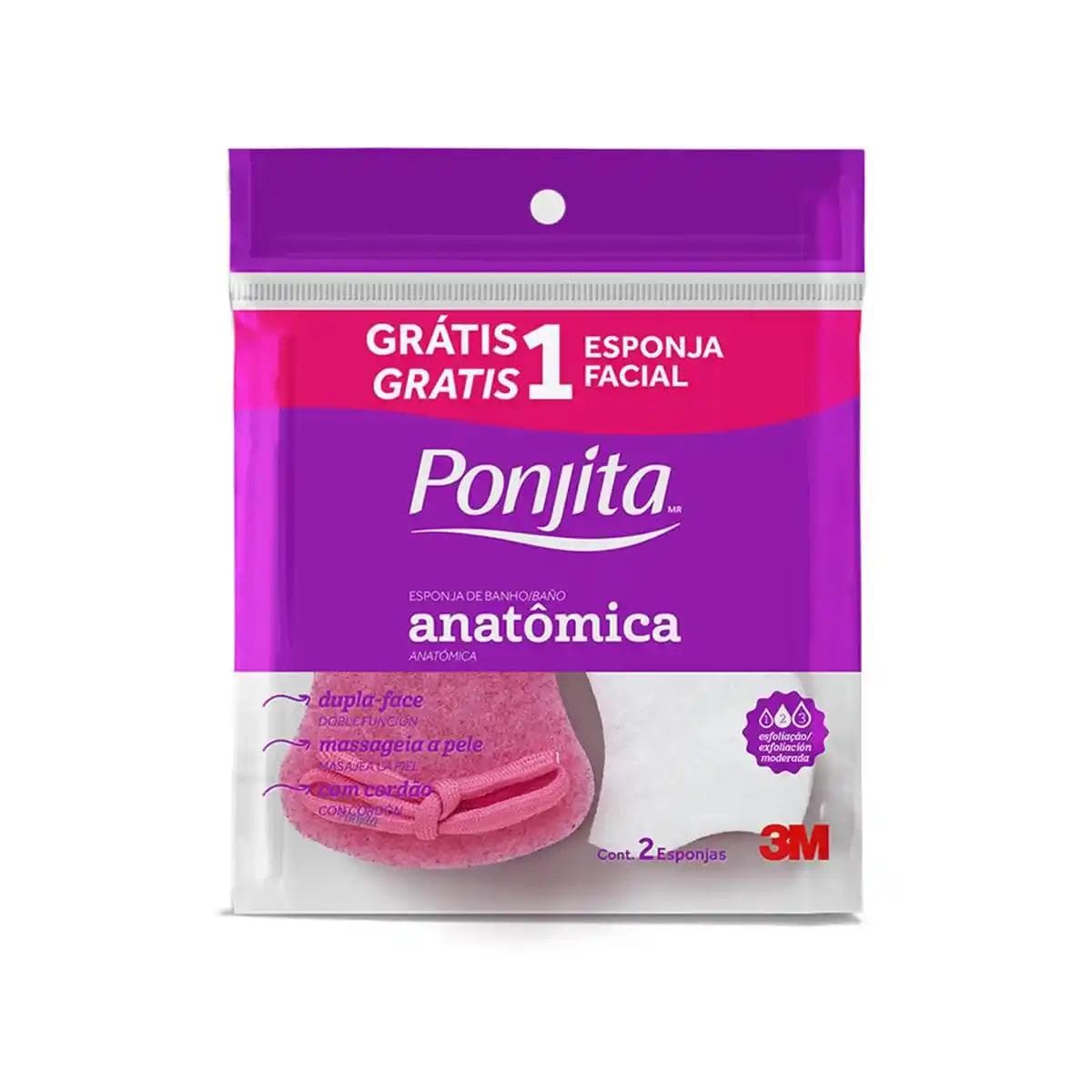 ESPONJA DE BANHO COM FIBRA  NATURAL 3M