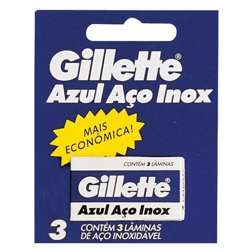 LAMINA GILLETTE AZUL C/ 3 UN.