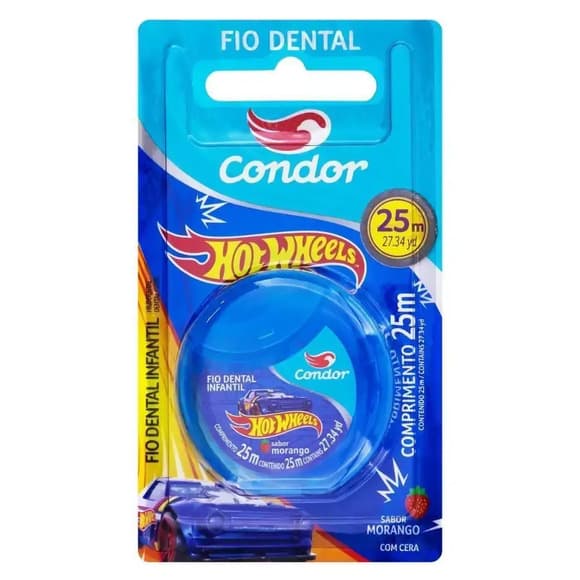 FIO DENTAL INF HOT WHEELS  S MOR
