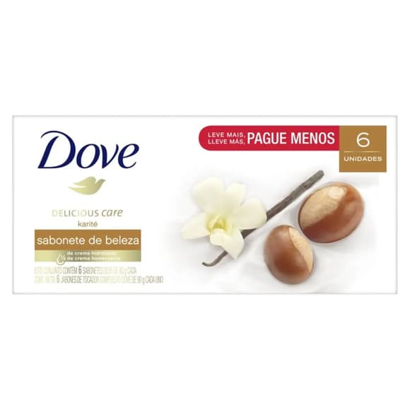 SAB DOVE CREMOSO KARITE PACOTE C/6