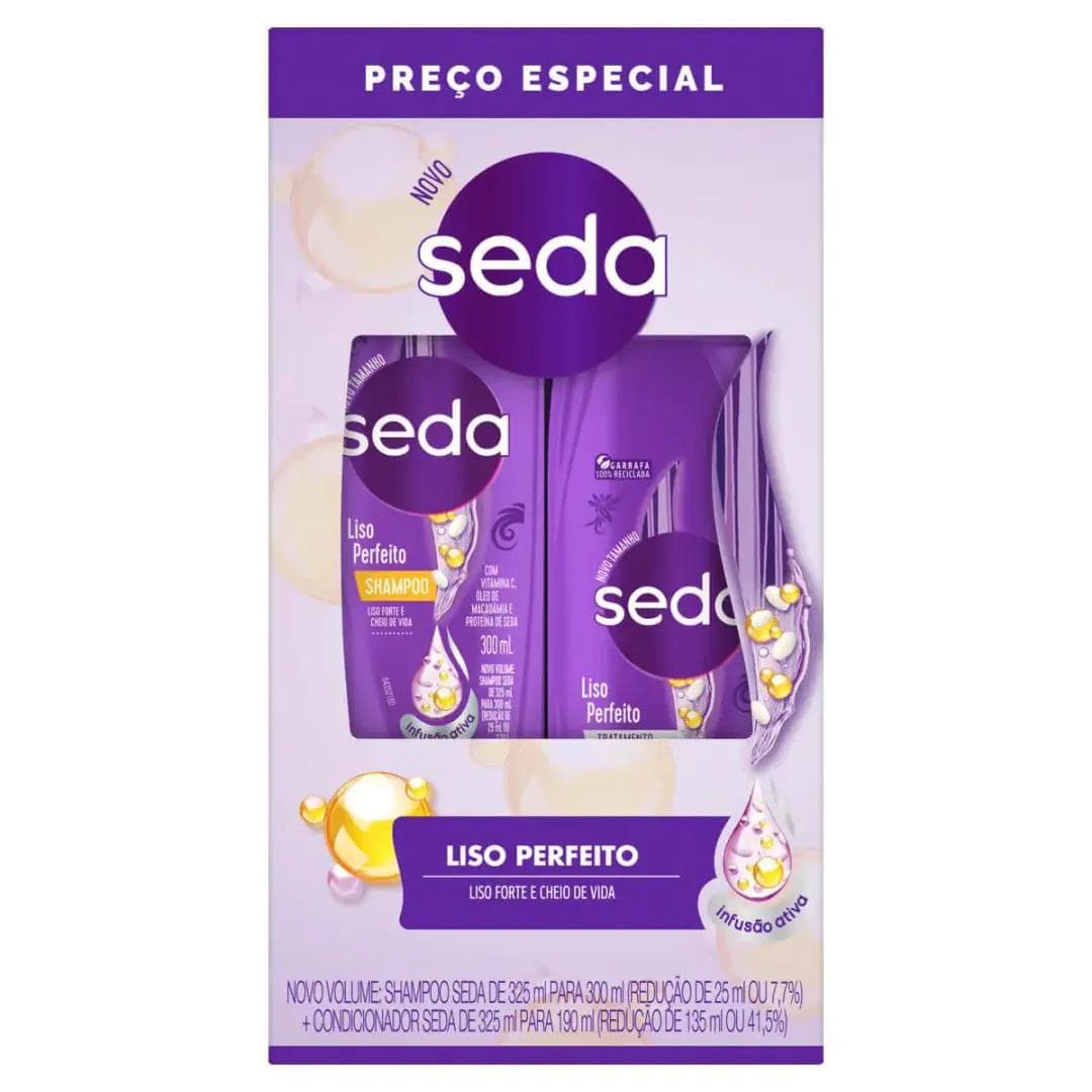 KIT SH+COND SEDA 300+190ML LISO PERFEITO