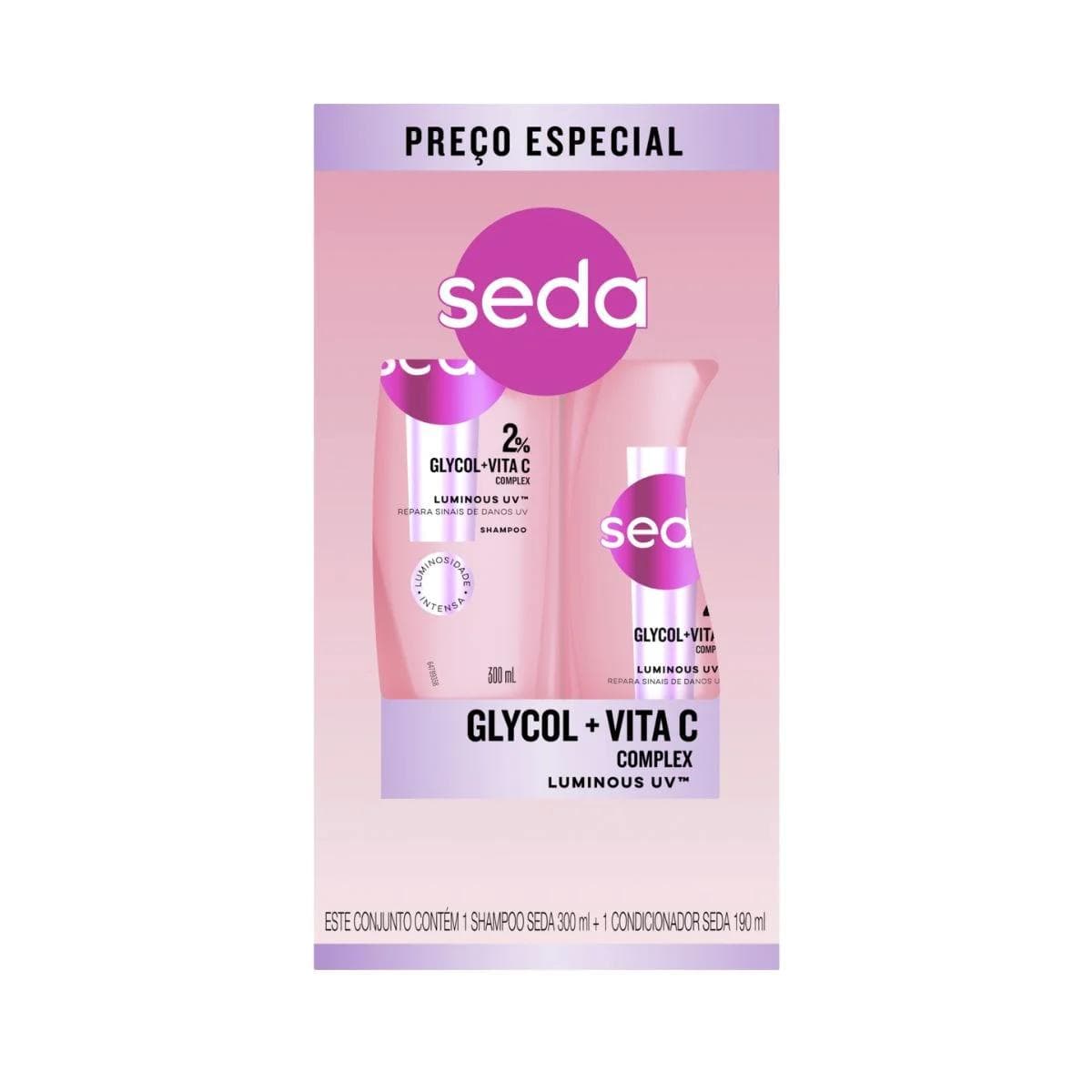 KIT SH+COND SEDA 300+190ML GLYCOL = VIT C