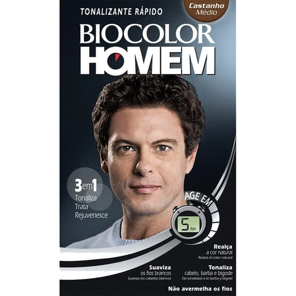 TINT BIOCOLOR HOMEM CASTANHO MEDIO