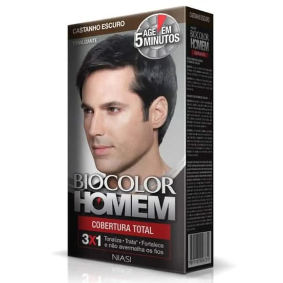TINT BIOCOLOR HOMEM CASTANHO ESCURO