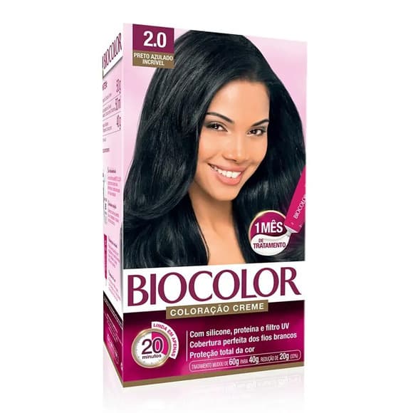 TINT BIOCOLOR KIT 2,0 PRETO AZULADO