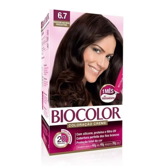 TINT BIOCOLOR KIT 6.7 MARROM NATURAL
