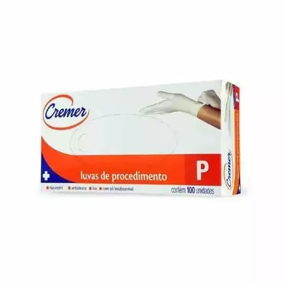 LUVA PROCED CREMER ( P ) C/100 UN