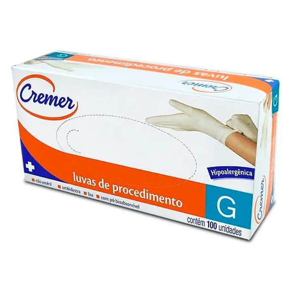 LUVA PROC CREMER G C/ 100 UN
