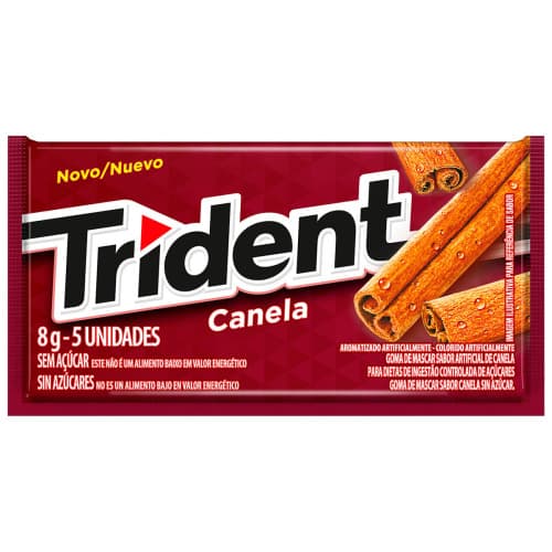 CHICLETE TRIDENT CANELA C/5 UN.