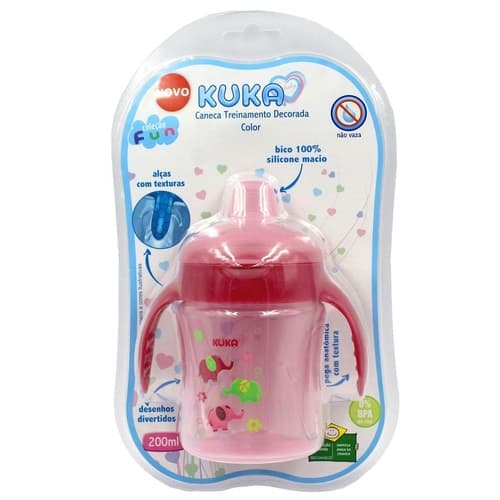 CANECA DEC TREINAMEN FUN 200ML ROSA