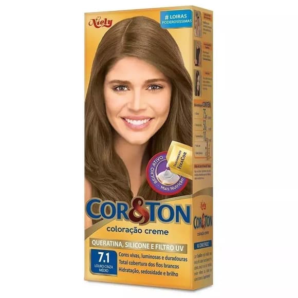 TINT COR TON 7,1 LOURO CINZA MEDIO