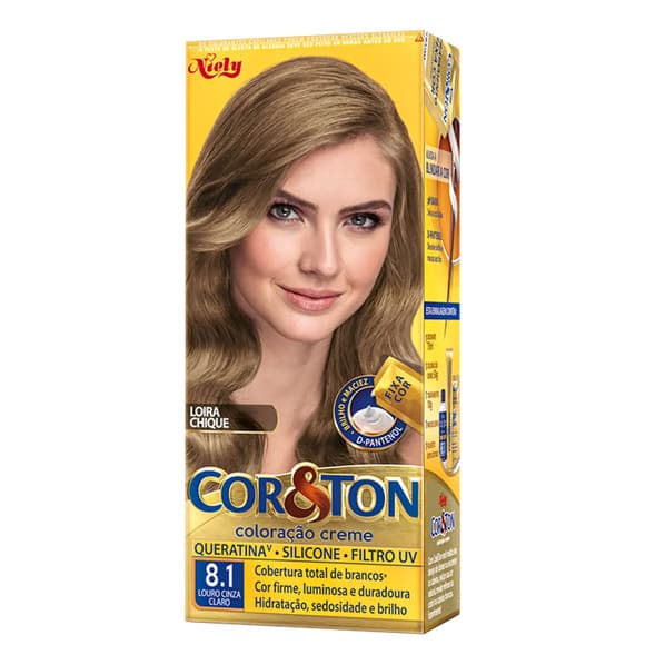 TINT COR TON 8.1 LOURO CINZA CLARO