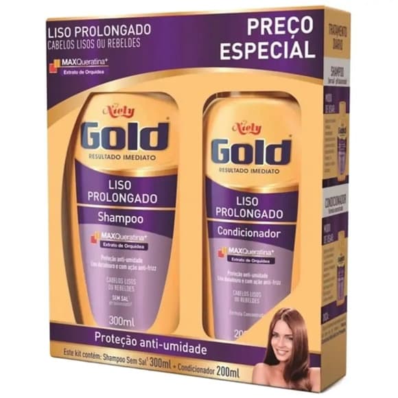 KIT NIELY GOLD SH+CO LISO PROLONGADO