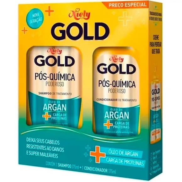 KIT NIELY GOLD SH+CO OLEO DE ARGAN