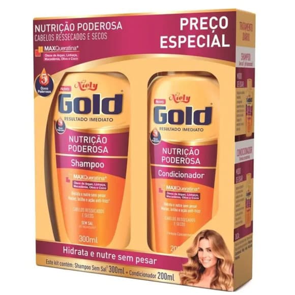 KIT NIELY GOLD SH+CO NUTRICAO PODEROSA