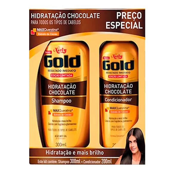 KIT NIELY GOLD SH+CO CHOCOLATE HIDRATACAO