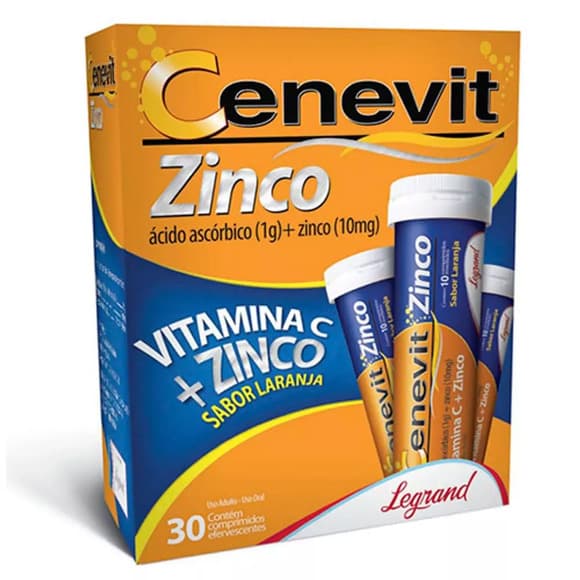 CENEVIT ZINCO 1G+10MG 30CP EF