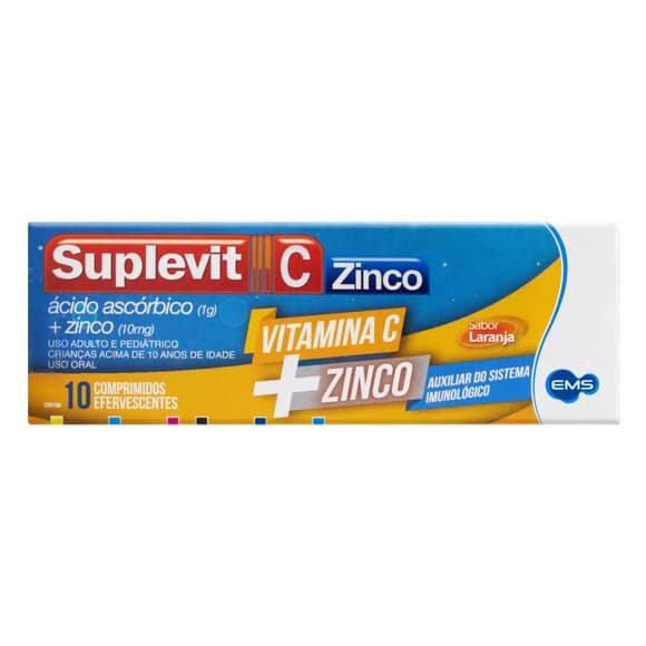 SUPLEVIT C ZINCO 1G 10CPR