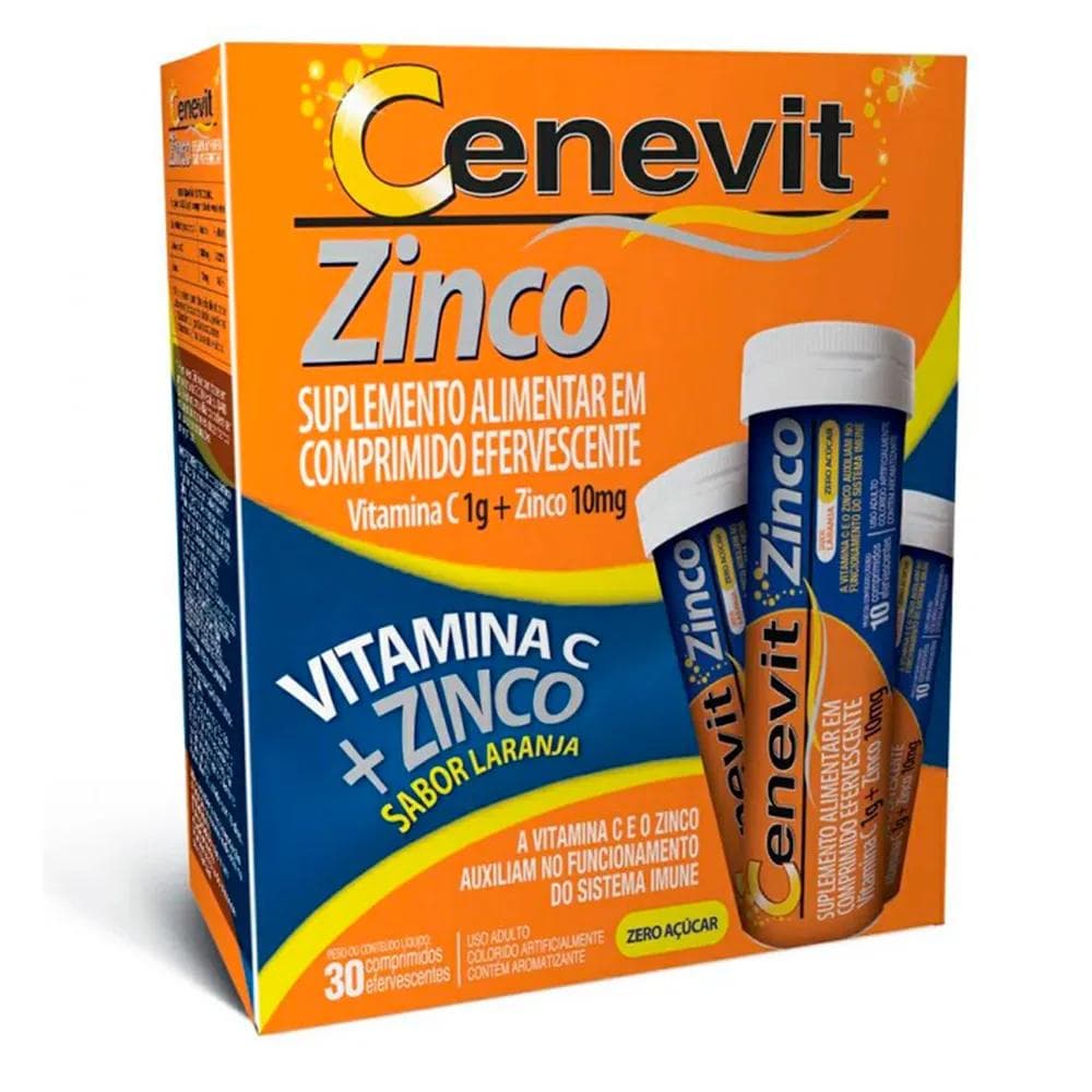CENEVIT ZINCO 1G+10M G C/30 COMP EFERV