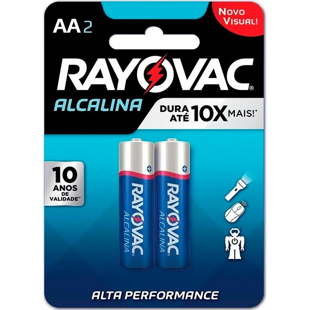 PILHA RAYOVAC AA ALCALINA C/2UN