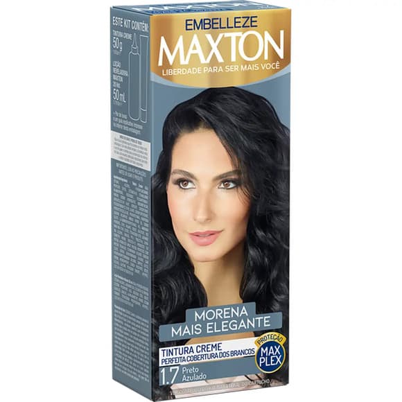 TINT MAXTON 1,7 KIT PRETO AZULADO MISTE