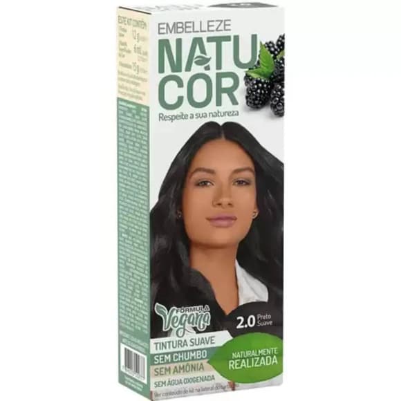 TINT NATUCOR 2.0 KIT PRETO SUAVE