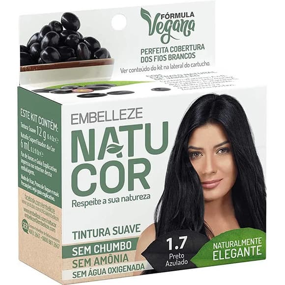TINT NATUCOR FILME 1.7 PRETO AZULADO