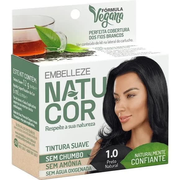 TINT NATUCOR FILME 1.0 PRETO NATURAL