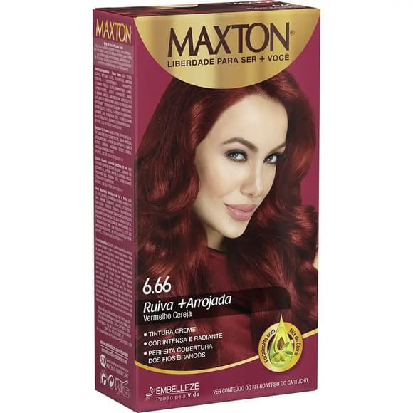 TINT MAXTON 6.66 KIT VERMELHO CEREJA
