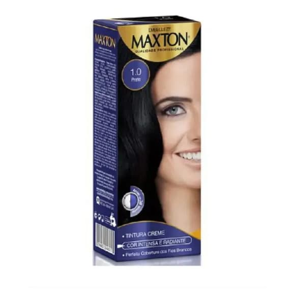 TINT MAXTON 1.0 PRETO CREME 60 GR