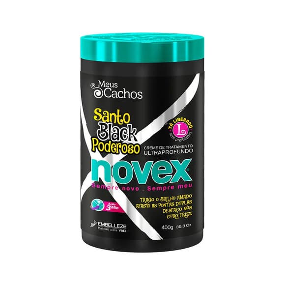 CR TRAT NOVEX SANTO BLACK 400 GRS