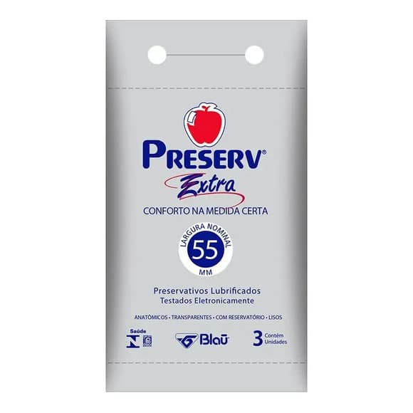 PRES PRESERV EXTRA C/ 3 UN.