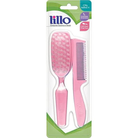 CONJ PENTE E ESCOVA ROSA LILLO 964130